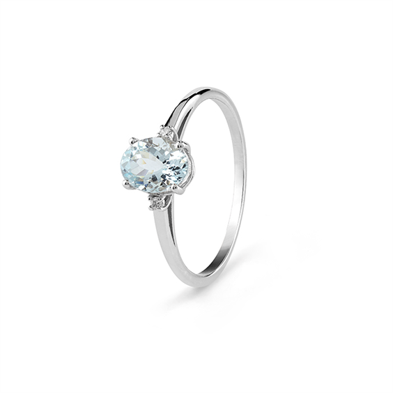 Anello Bliss Donna Bl stephanie in Oro bianco Acquamarina 20114462 - 20114462